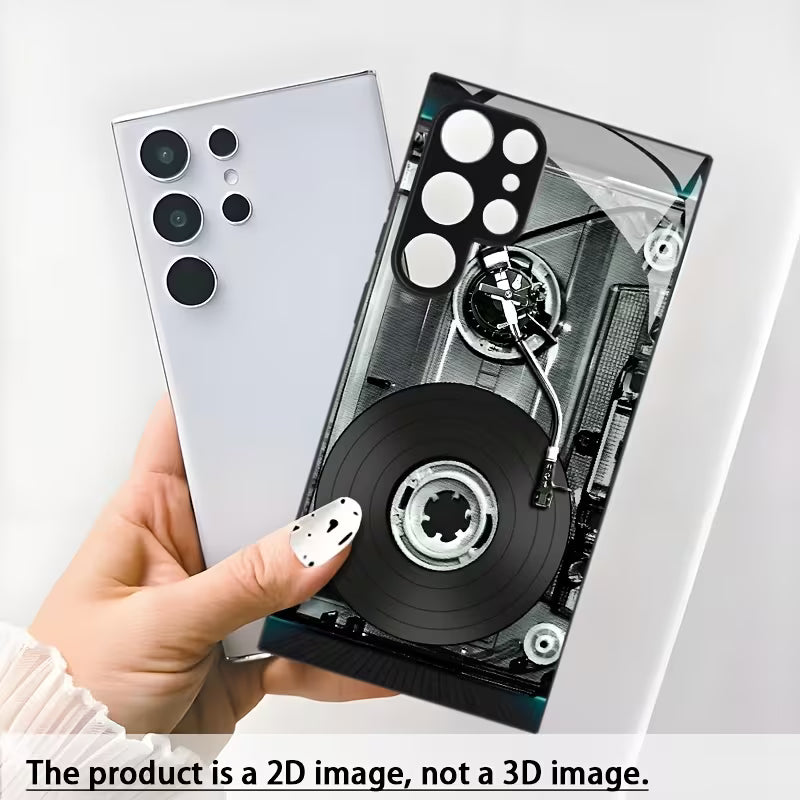 Flat Retro Cassette Pattern Case