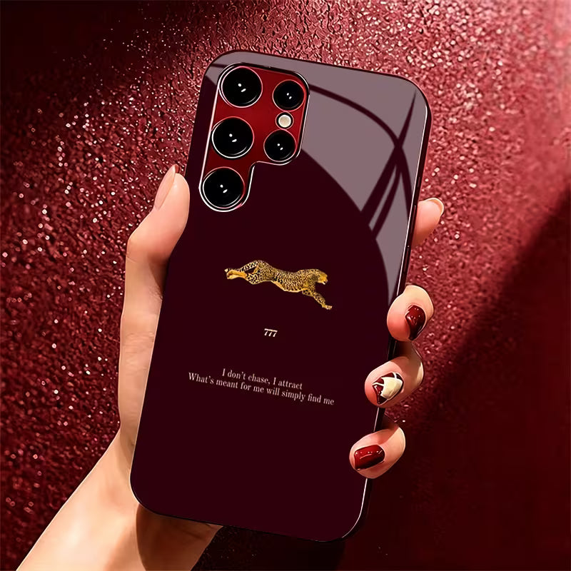 Burgundy Cheetah Case