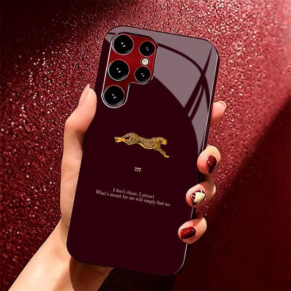 Burgundy Cheetah Case