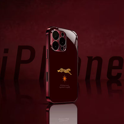 Burgundy Cheetah Case