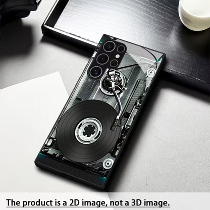 Flat Retro Cassette Pattern Case