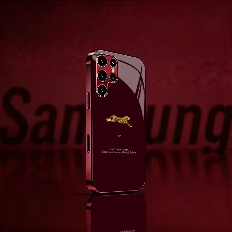 Burgundy Cheetah Case