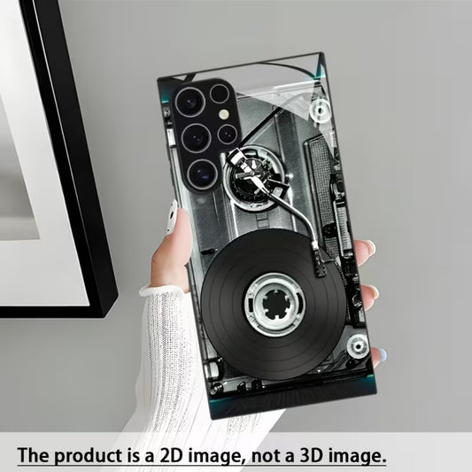 Flat Retro Cassette Pattern Case