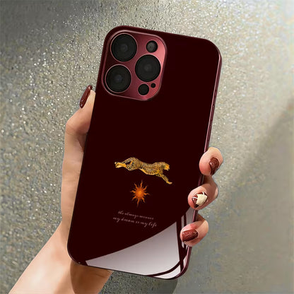 Burgundy Cheetah Case