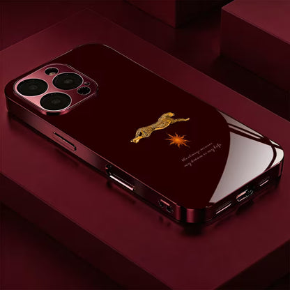 Burgundy Cheetah Case