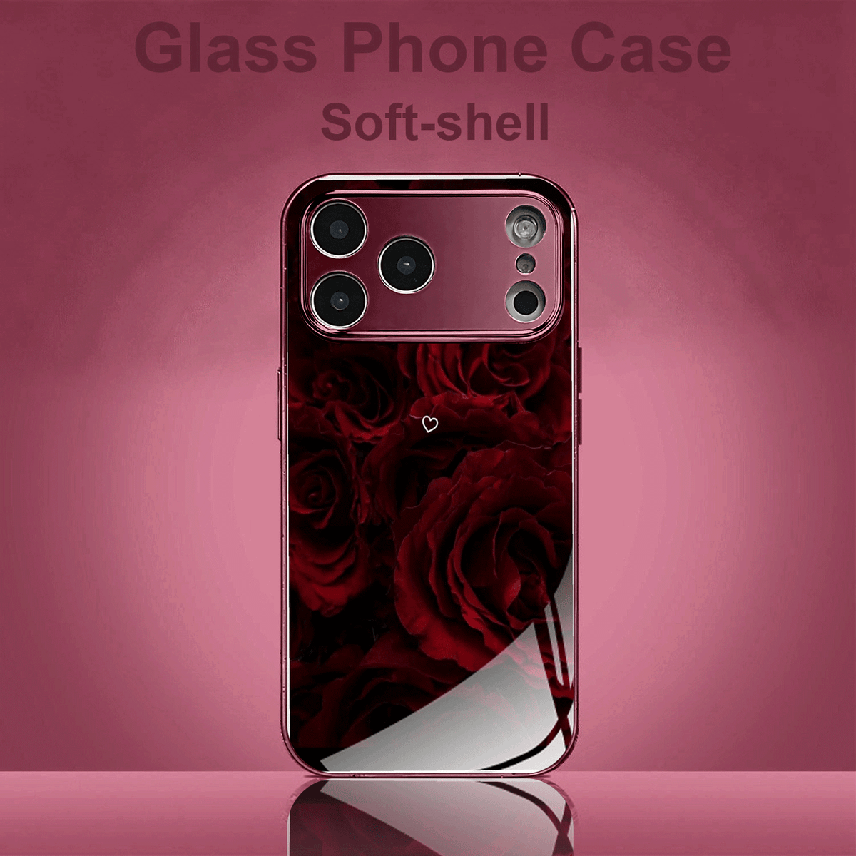 Burgundy Rose Print Case