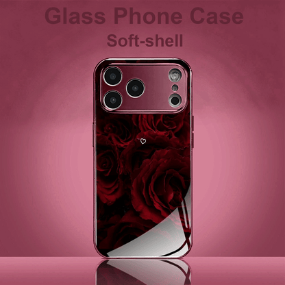 Burgundy Rose Print Case