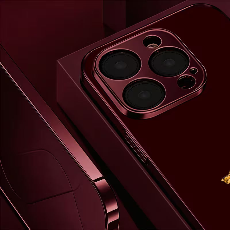 Burgundy Cheetah Case