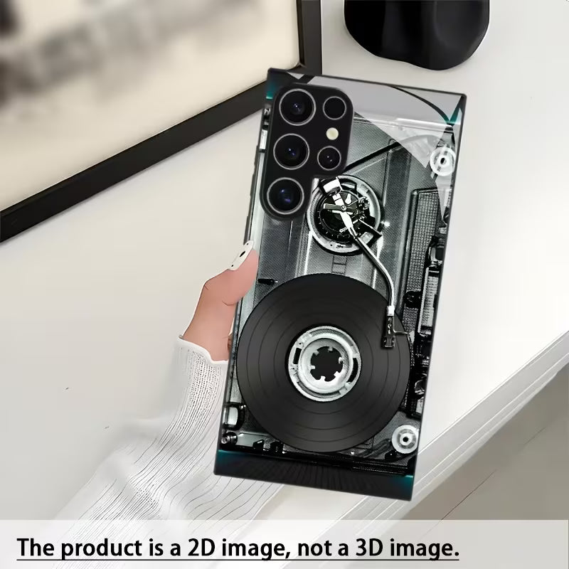 Flat Retro Cassette Pattern Case