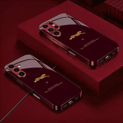 Burgundy Cheetah Case
