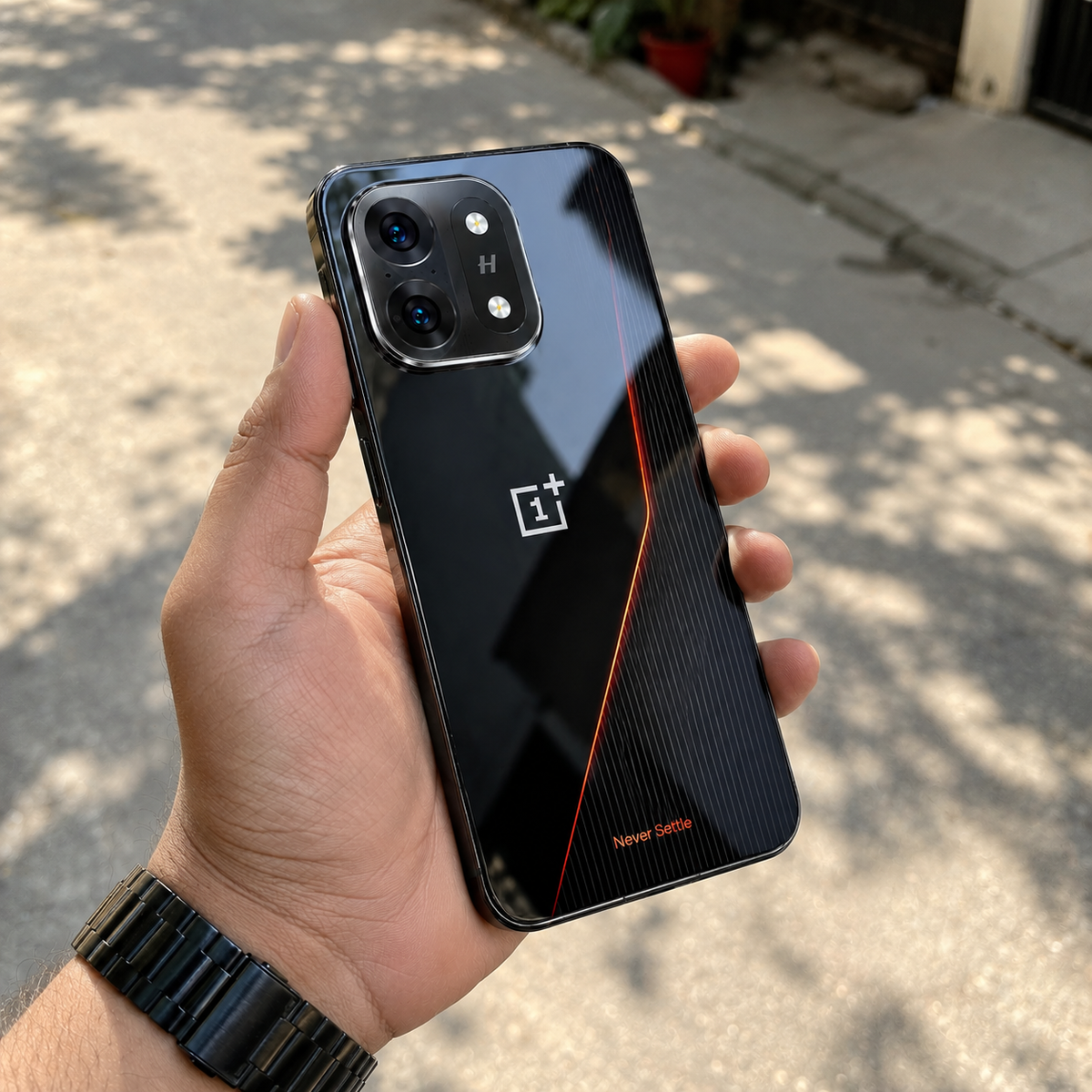 Red Streak Ombre Glossy Case