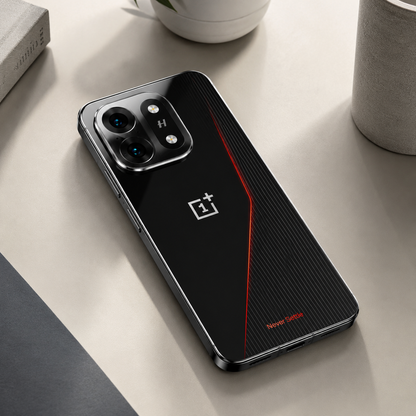 Red Streak Ombre Glossy Case