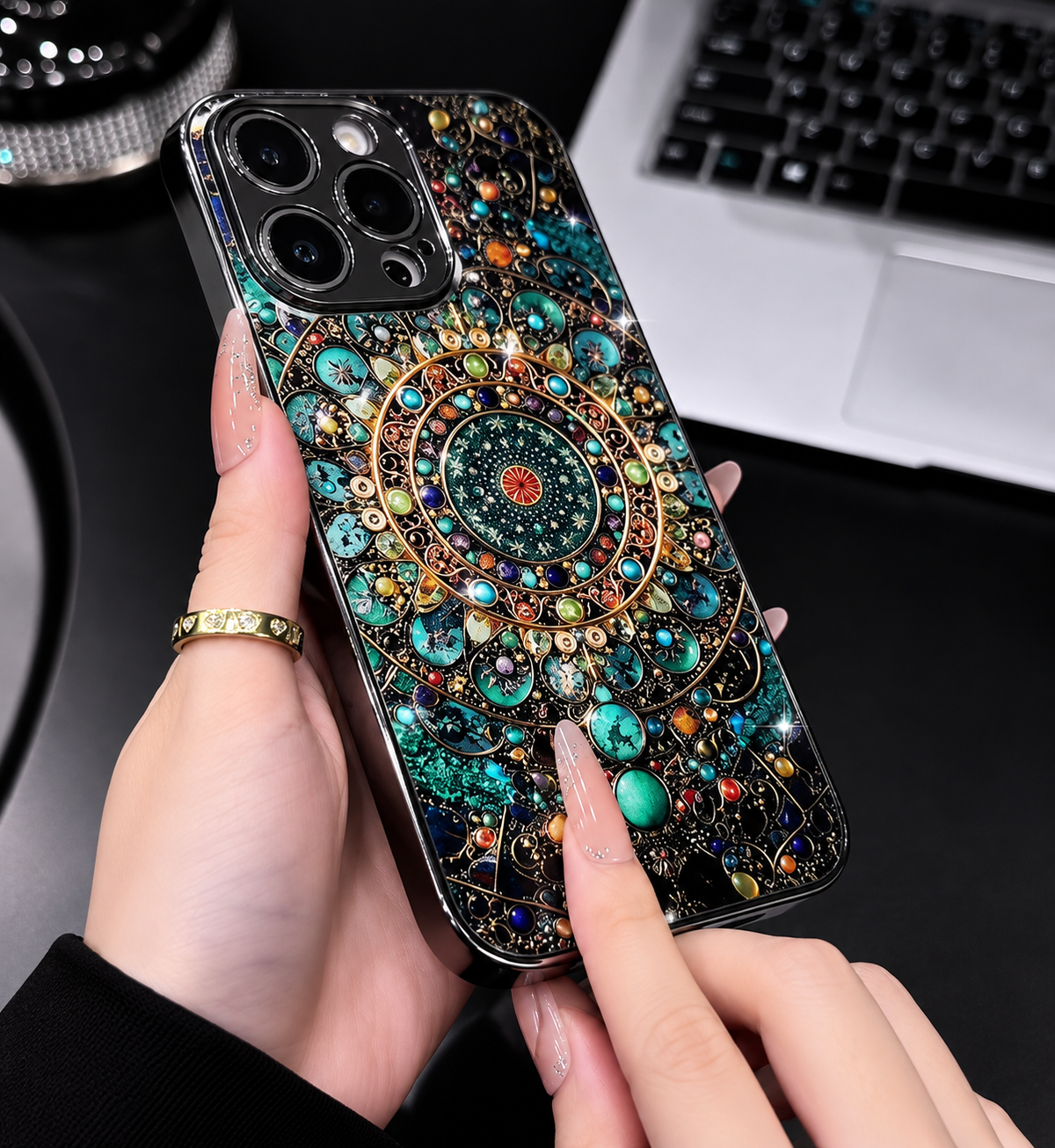 Turquoise Mandala Case
