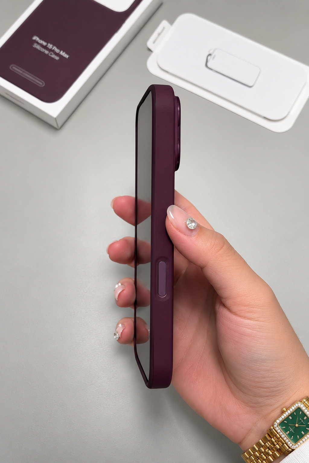 Burgundy Silicone Case