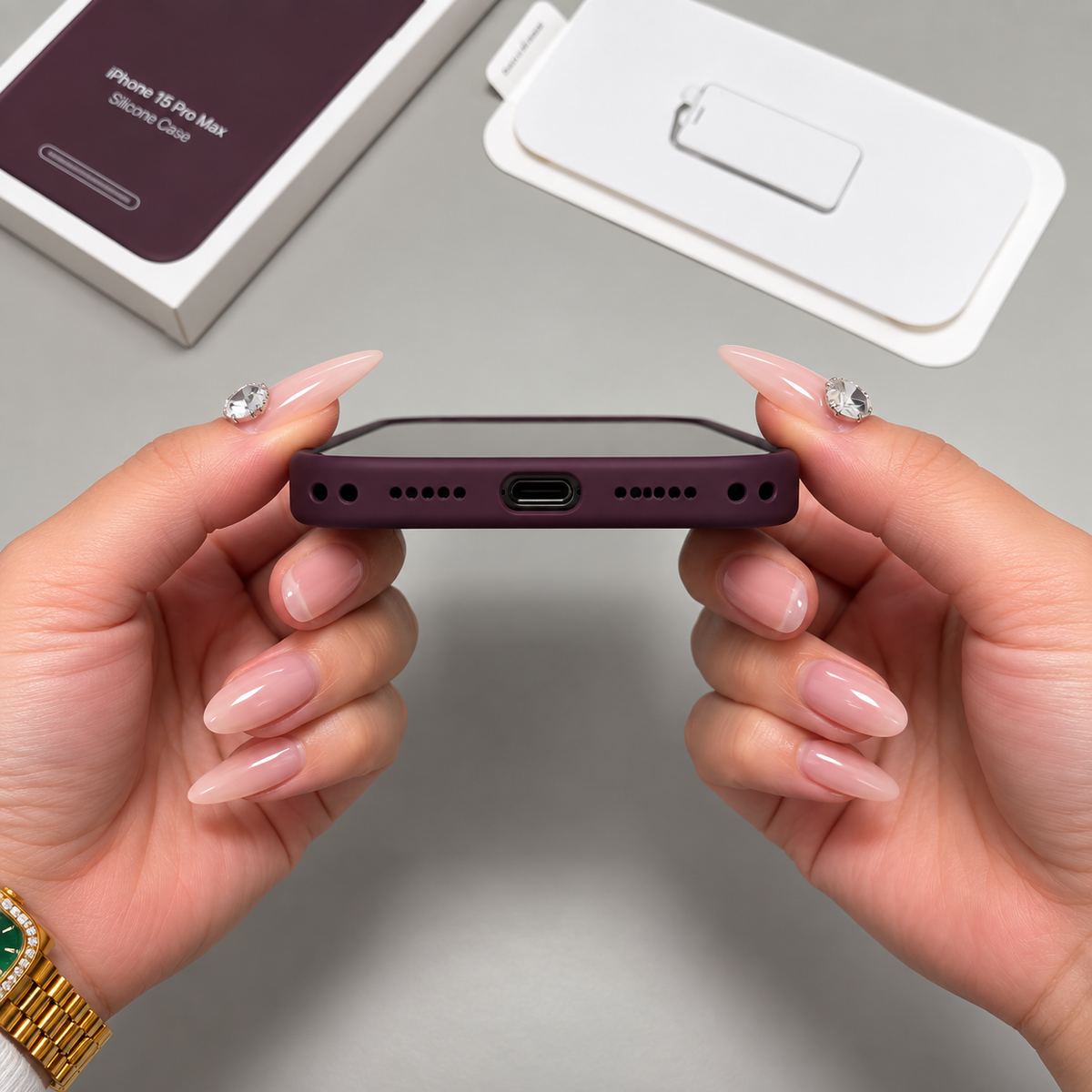 Burgundy Silicone Case