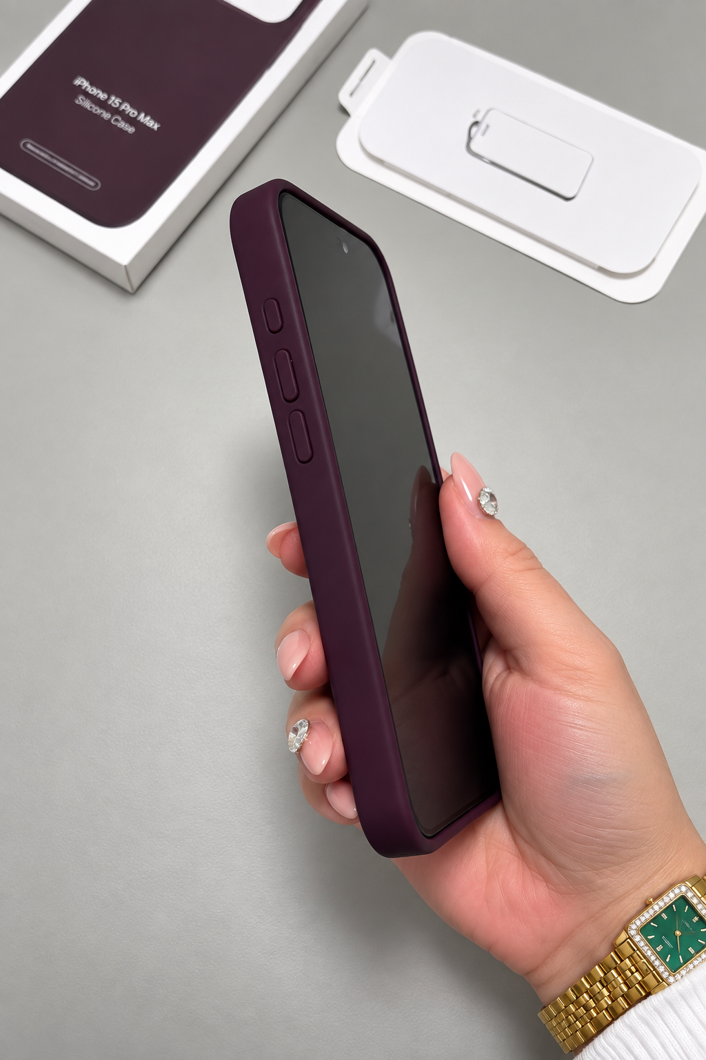 Burgundy Silicone Case