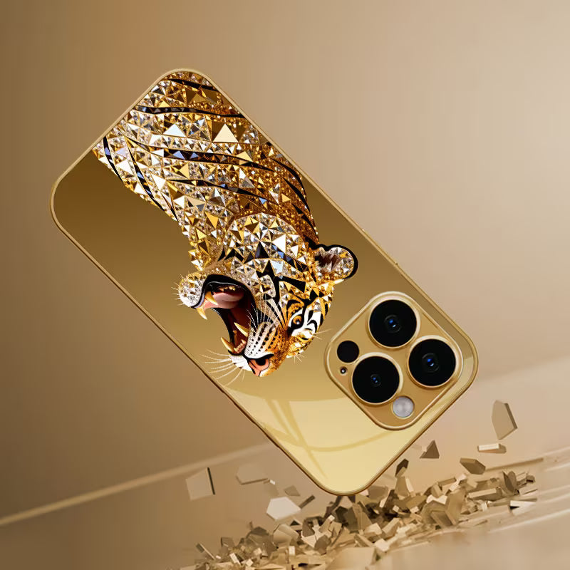 Golden Tiger Diamond Pattern Case