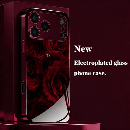 Burgundy Rose Print Case