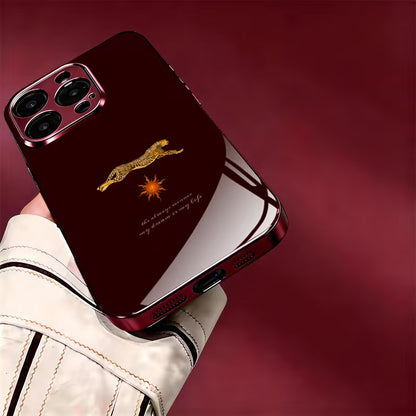 Burgundy Cheetah Case