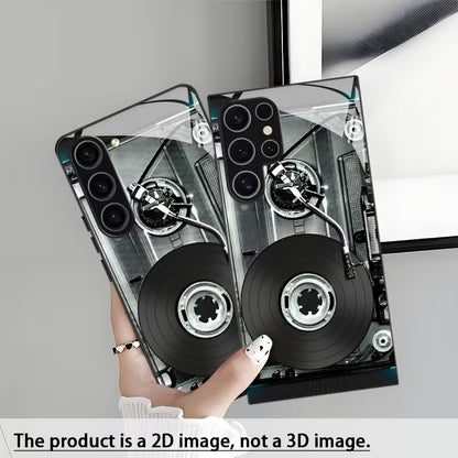 Flat Retro Cassette Pattern Case