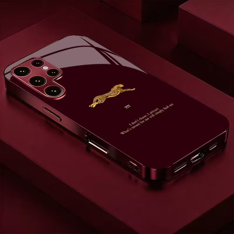 Burgundy Cheetah Case