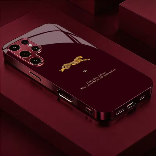 Burgundy Cheetah Case