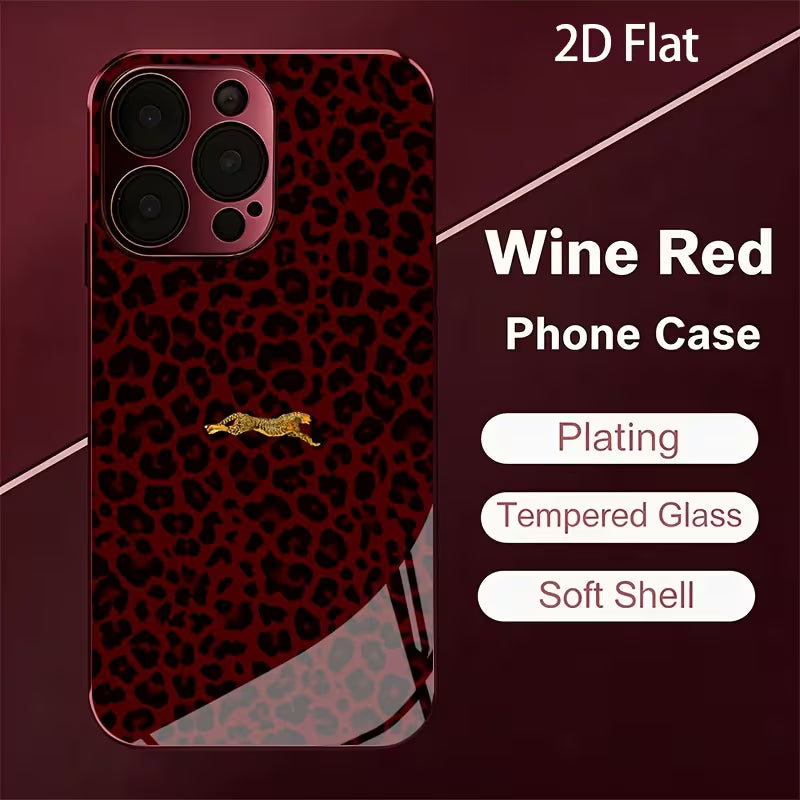 Burgundy Leopard Case