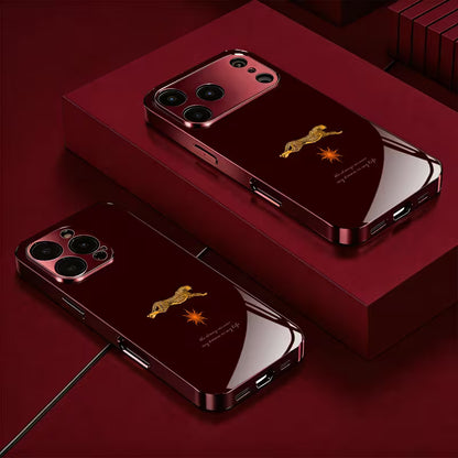 Burgundy Cheetah Case