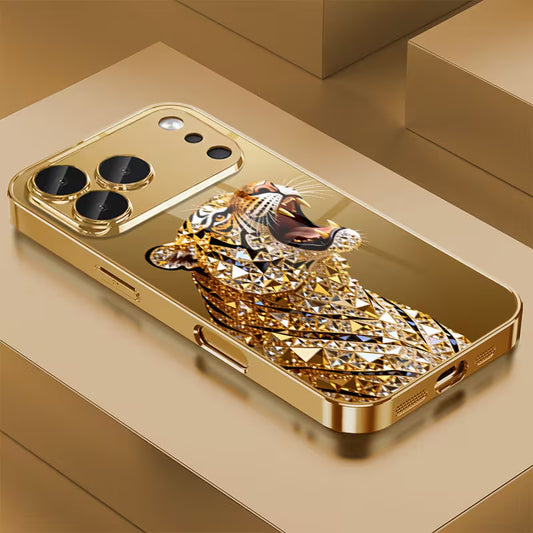 Golden Tiger Diamond Pattern Case