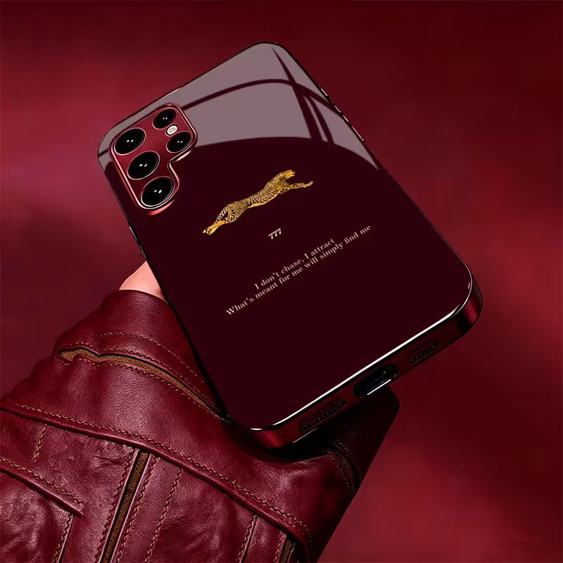 Burgundy Cheetah Case