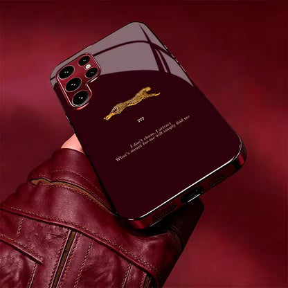 Burgundy Cheetah Case