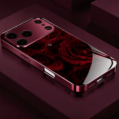 Burgundy Rose Print Case